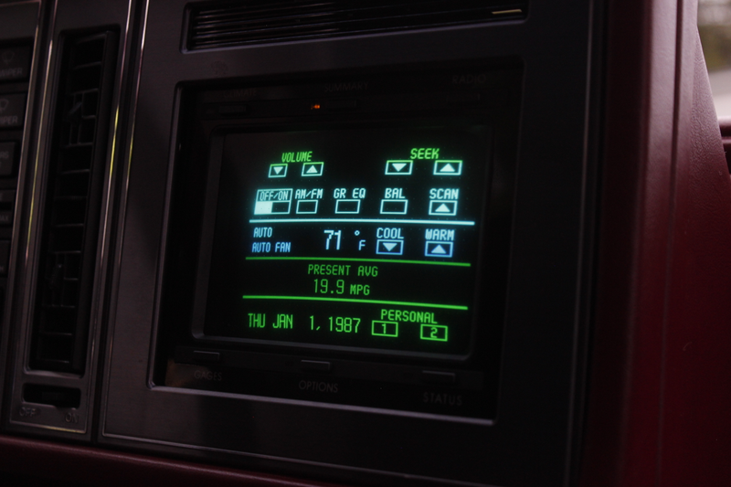 A working Buick Reatta CRT touchscreen. Oh my lord.